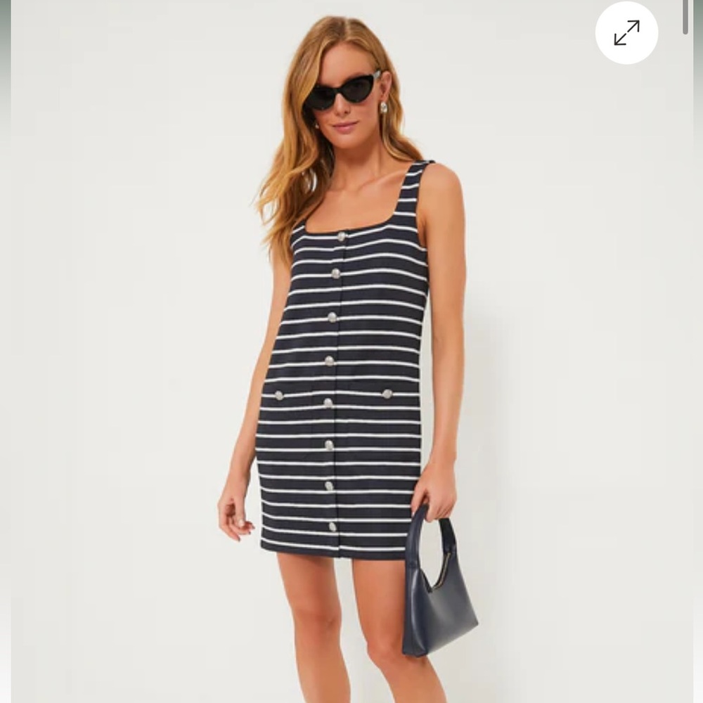 NWT! $398 Veronica Beard Tibbie Stripe knit mini dress large